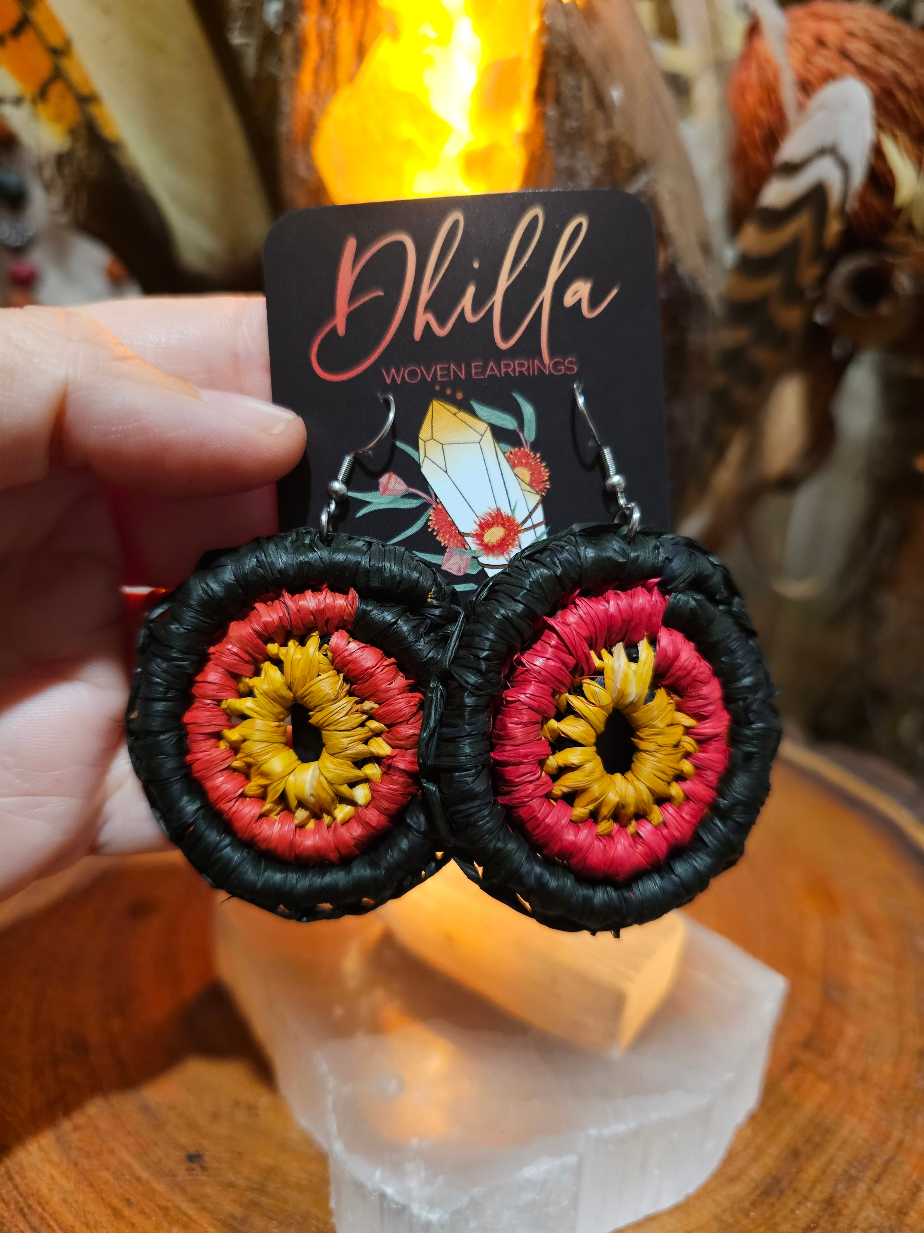 Aboriginal woven earrings outlet