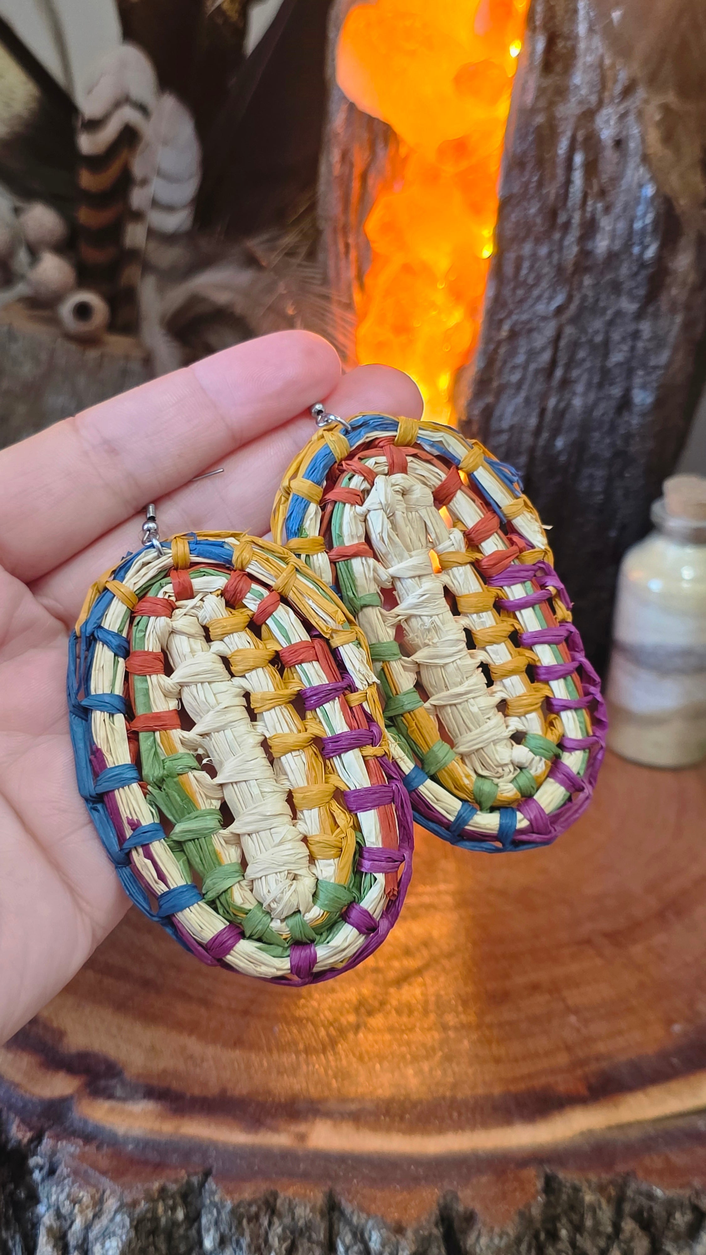 Sheild Earrings XL - Spring Blooms