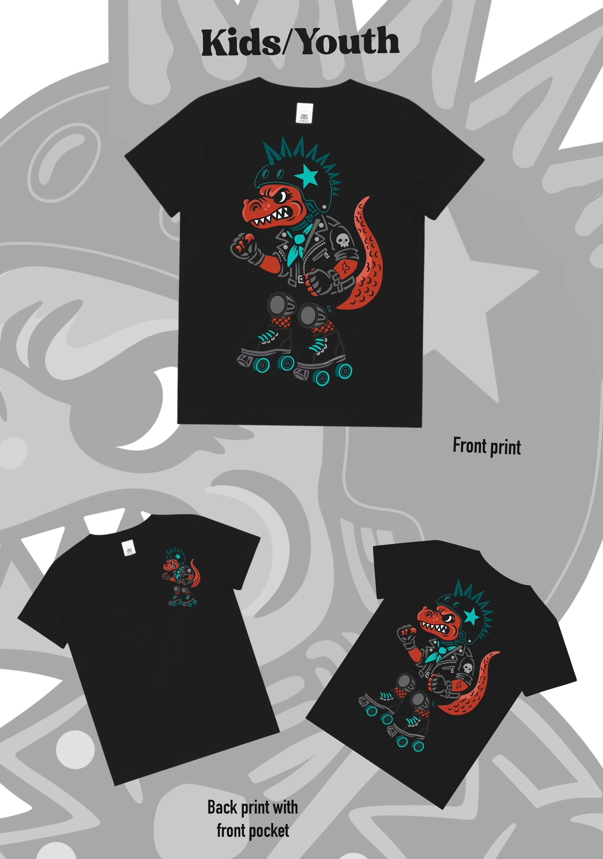 Derby Dino Teal Tee