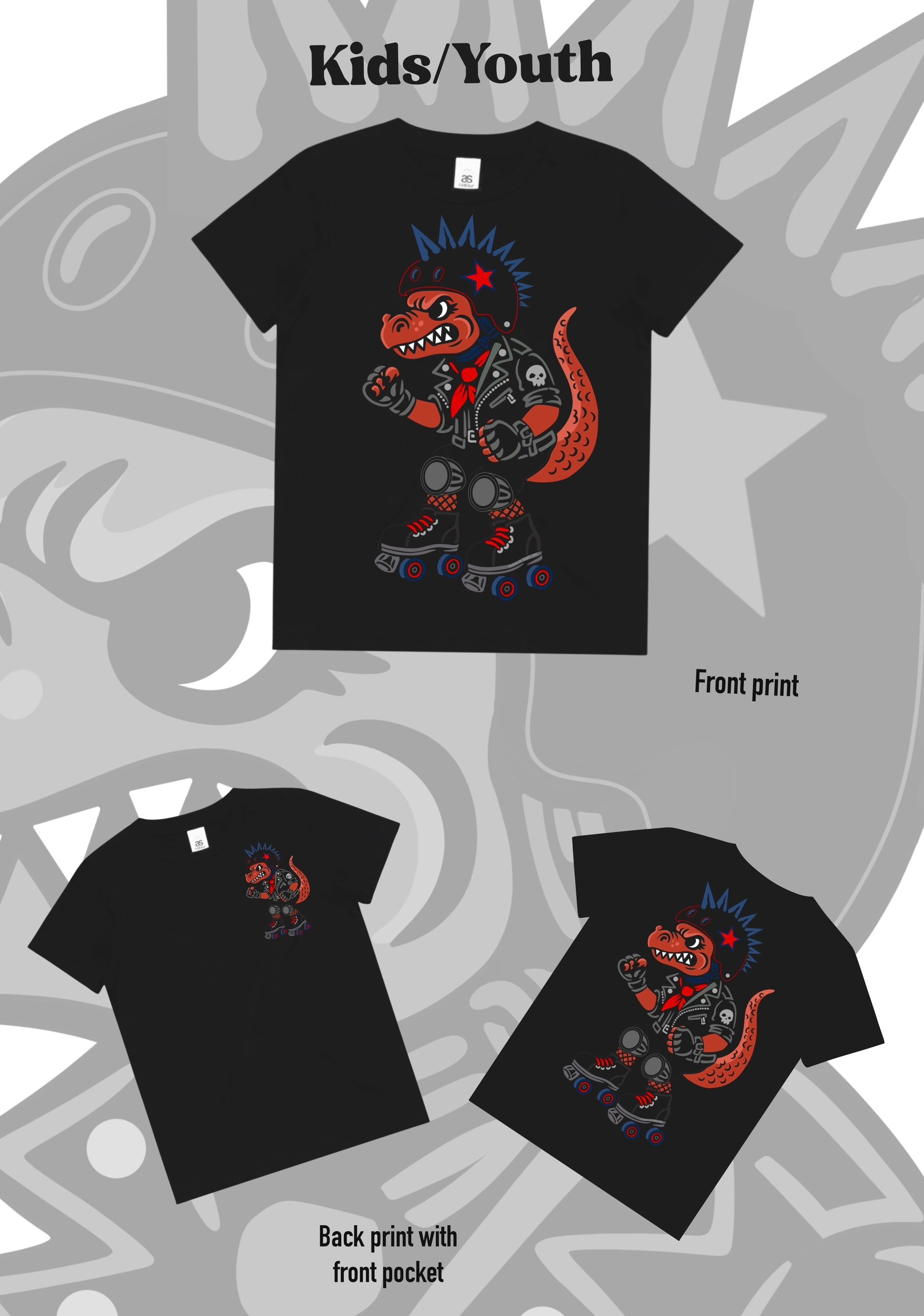 Derby Dino Navy/Red Tee