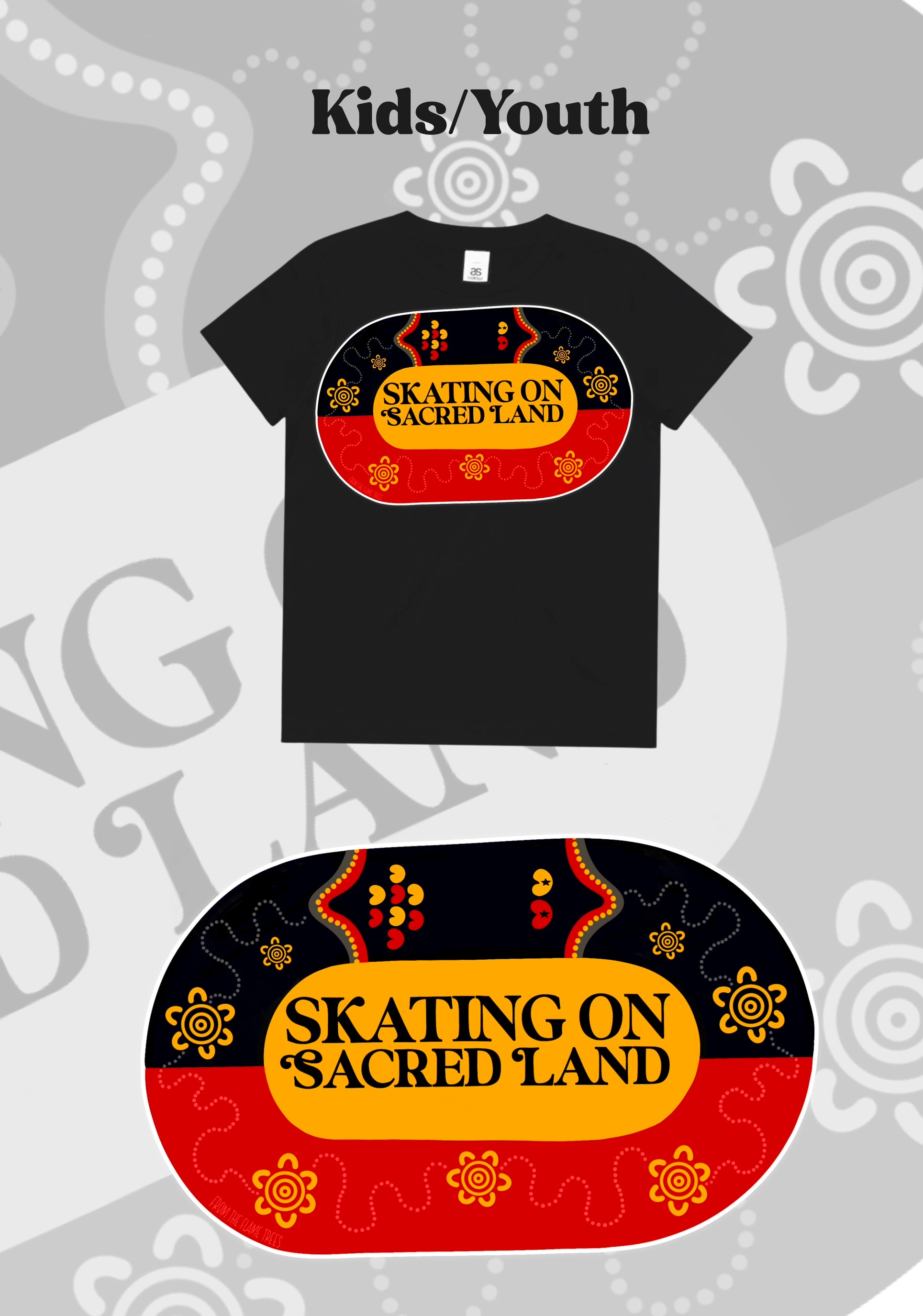 Skating On Sacred Land - Flag Tee
