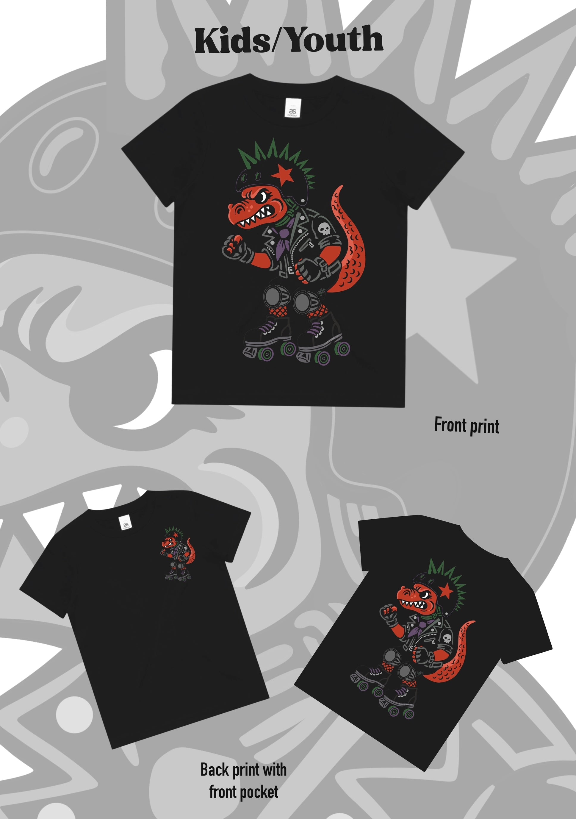 Derby Dino Green/Purple Tee