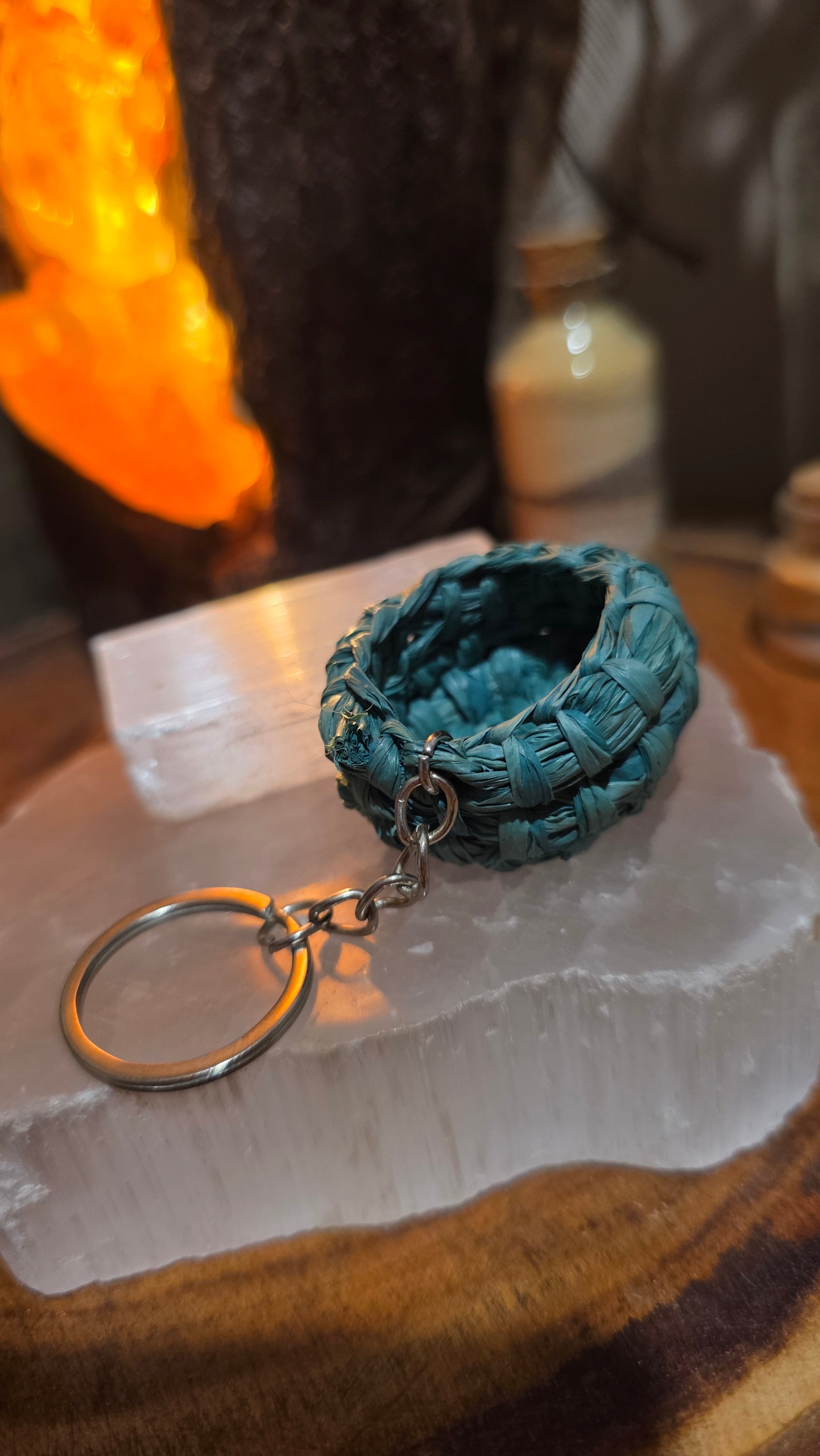 Basket Keyring - Teal