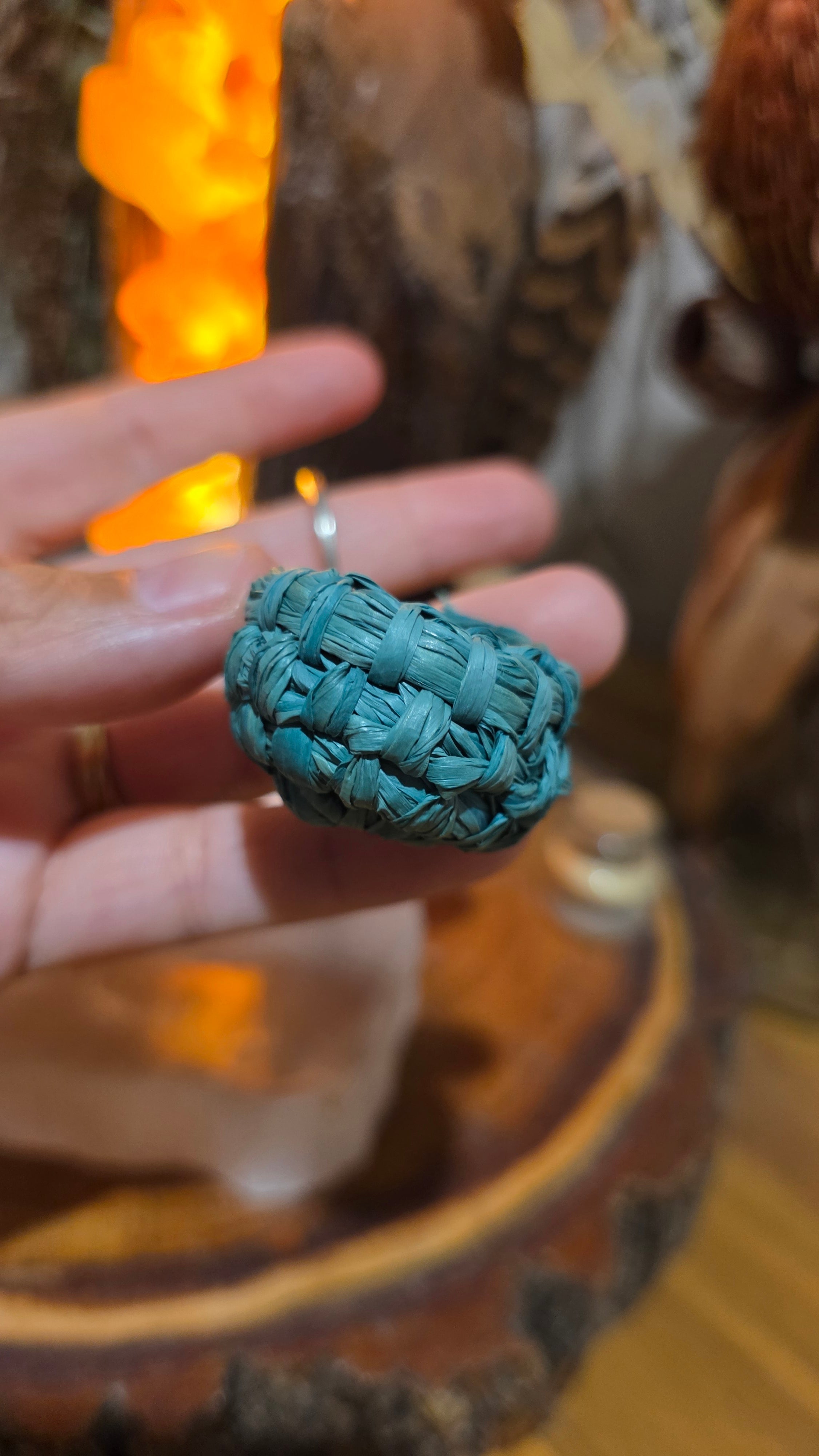 Basket Keyring - Teal