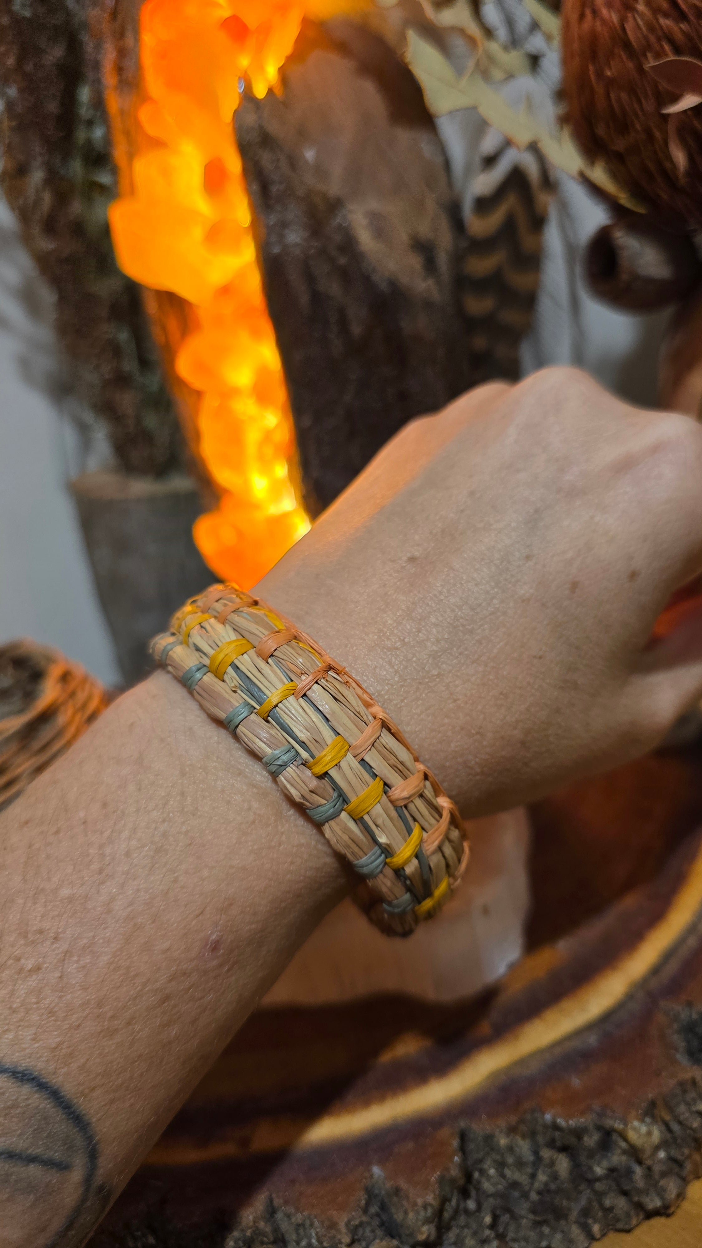 Woven Bangle - Sunset Canefields