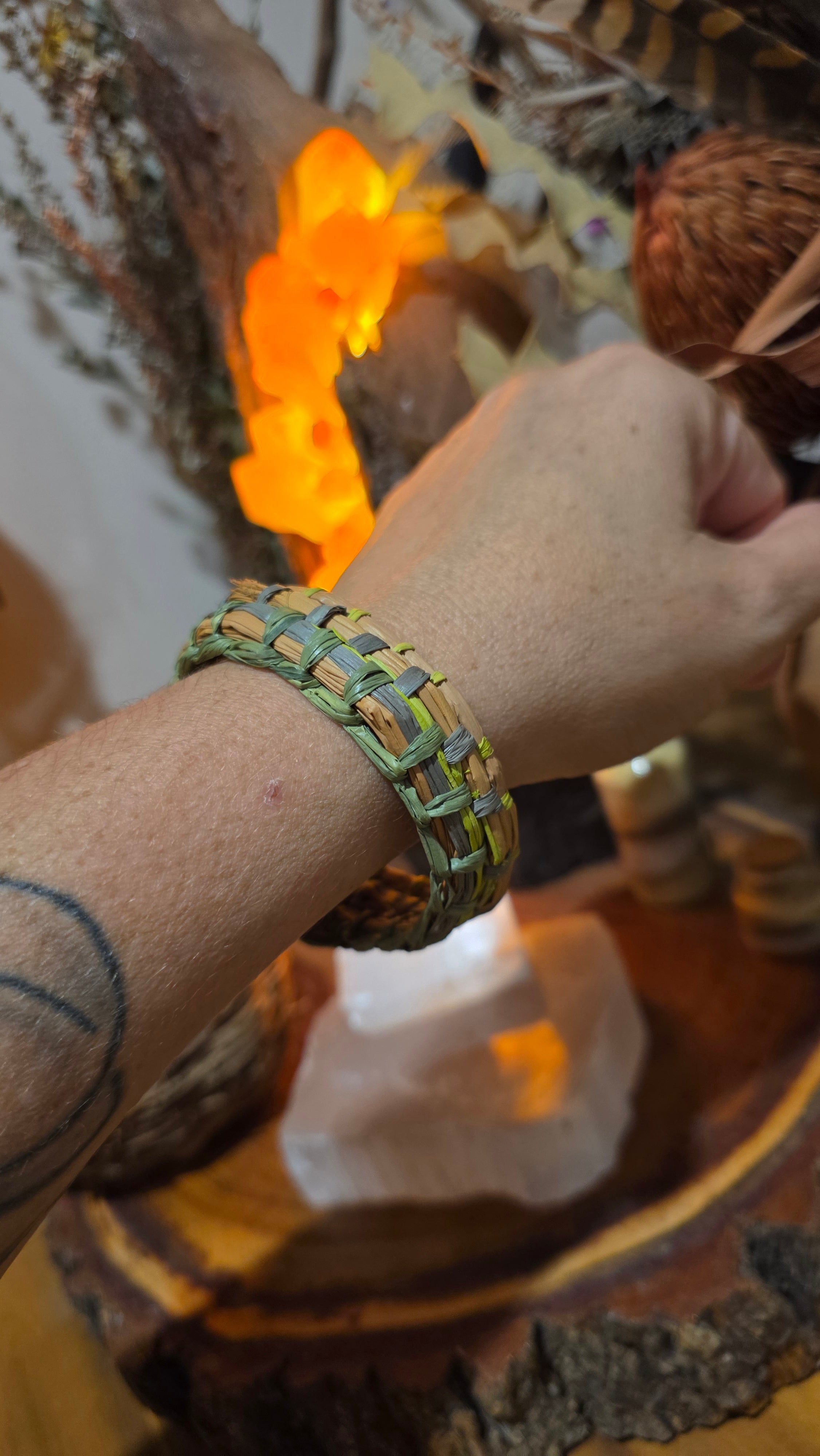 Woven Bangle - Clover