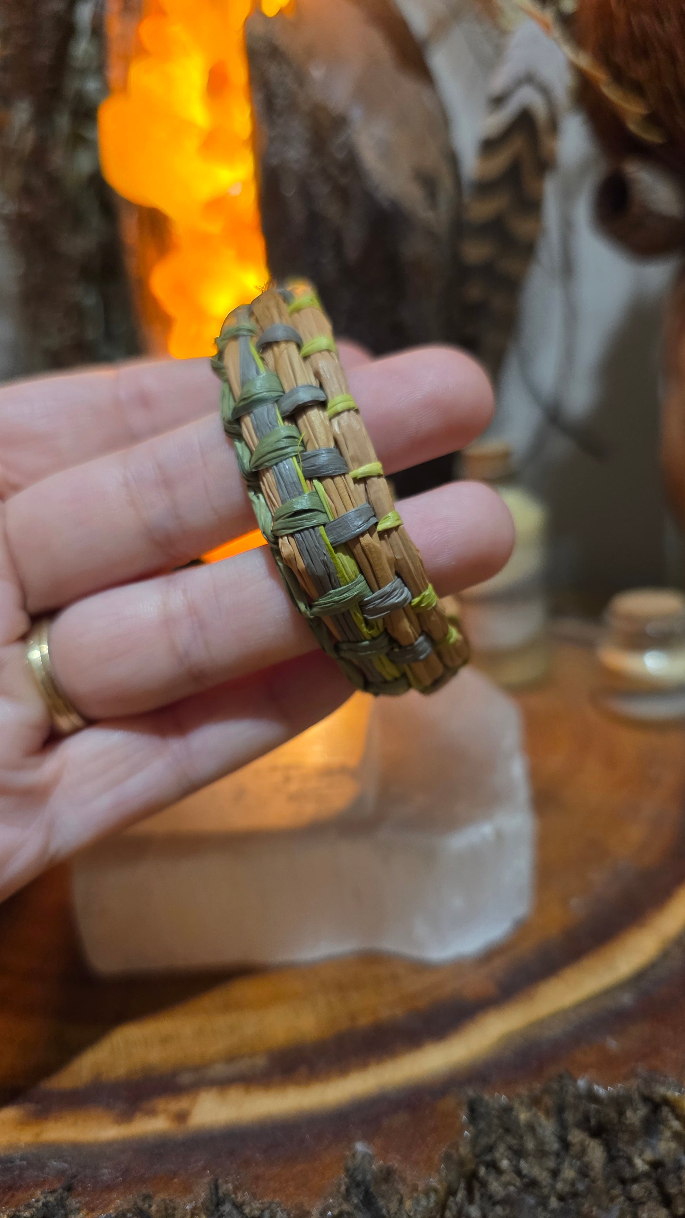 Woven Bangle - Clover