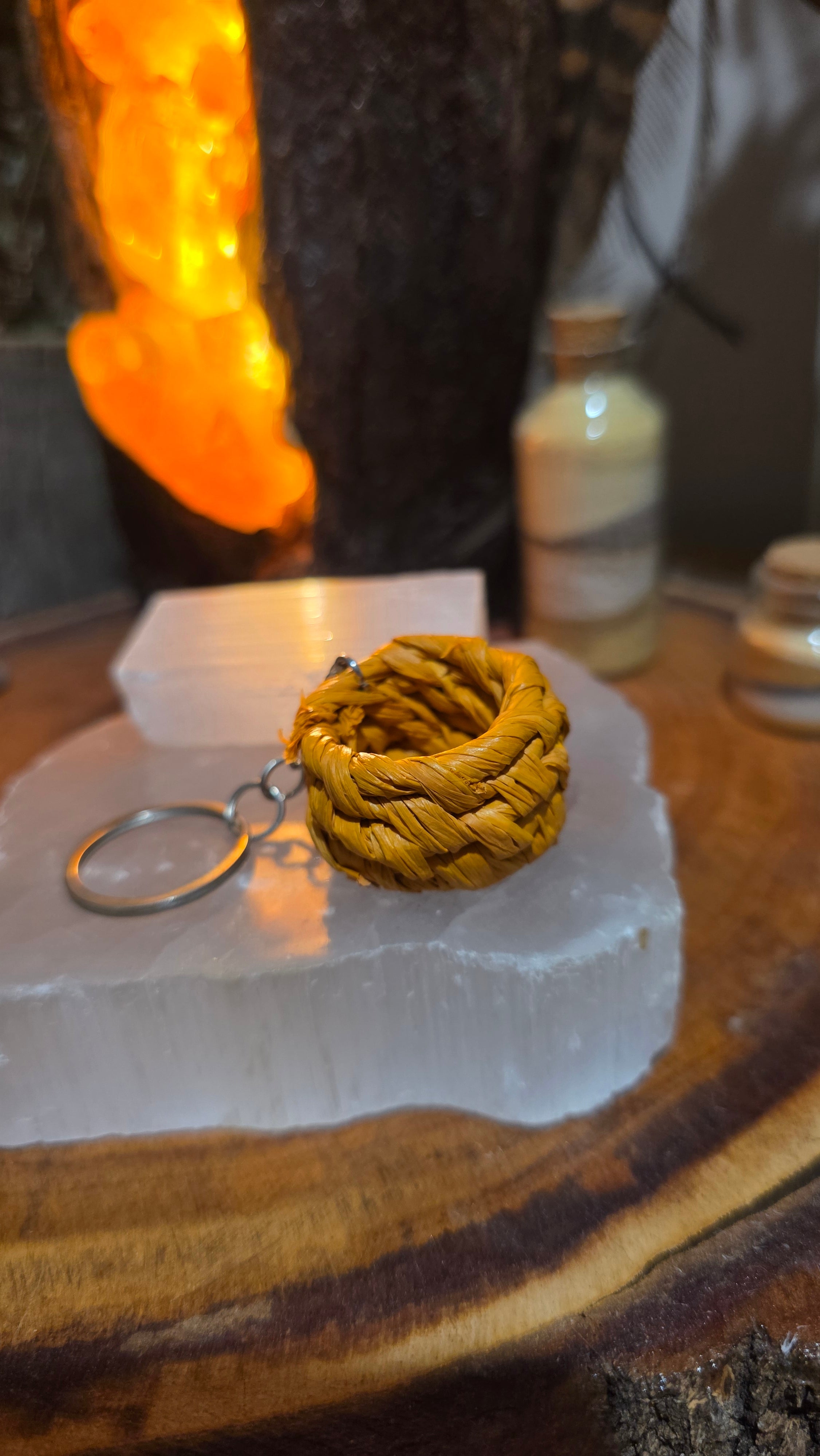 Basket Keyring - Ochre