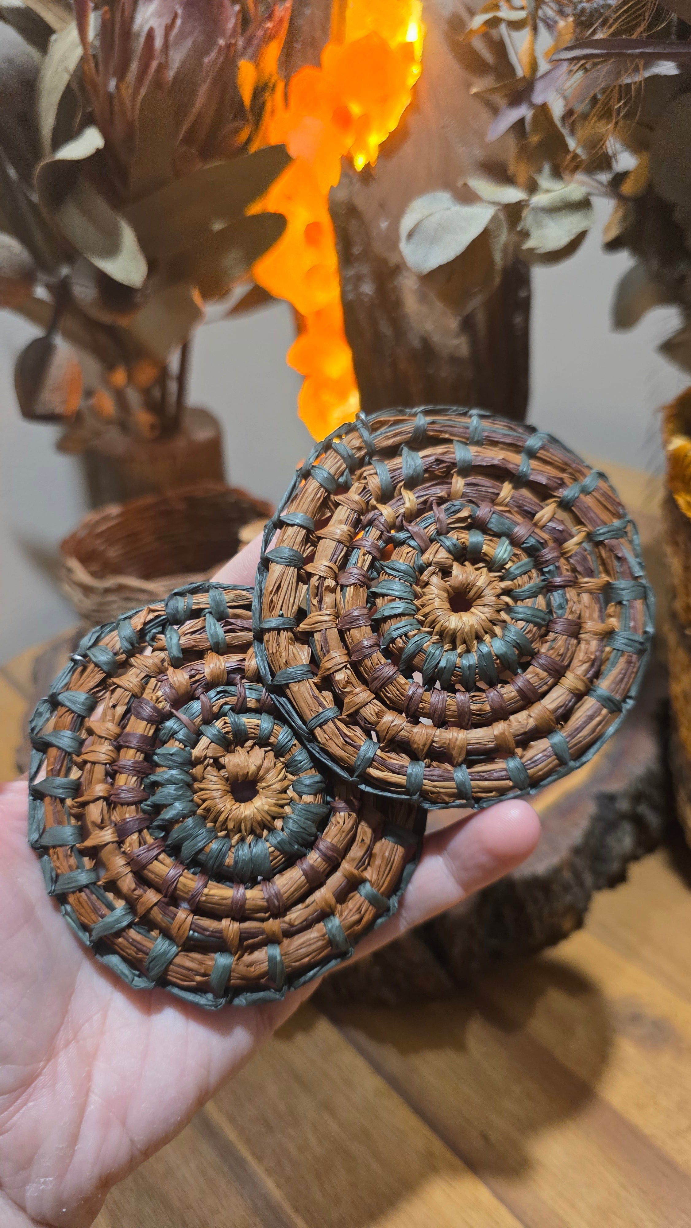 Woven Earrings XL - Woodland Whimsy